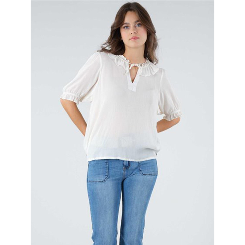 Blouse jimena blanc femme - Deeluxe