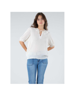 Blouse jimena blanc femme - Deeluxe