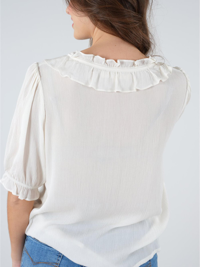 Blouse jimena blanc femme - Deeluxe