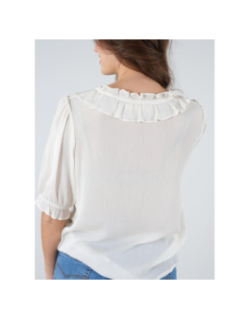 Blouse jimena blanc femme - Deeluxe