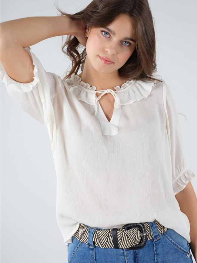 Blouse jimena blanc femme - Deeluxe