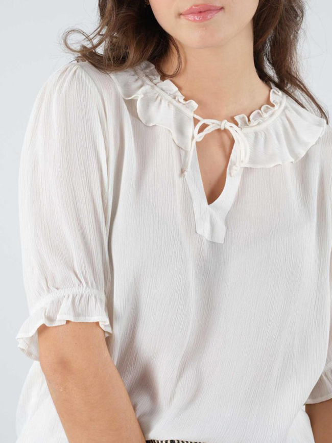 Blouse jimena blanc femme - Deeluxe