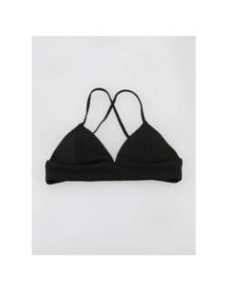 Haut maillot de bain triangle côtelé bobby noir femme - Only