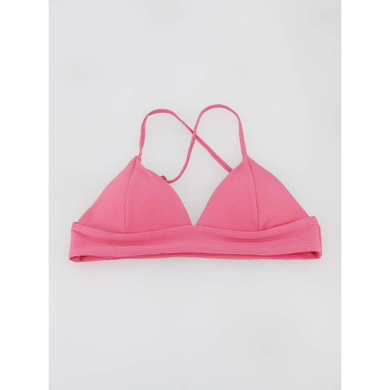 Haut maillot de bain triangle côtelé bobby rose femme - Only