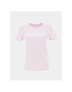 T-shirt linear logo rose femme - Adidas