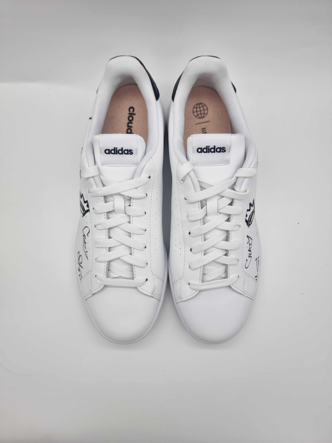 Baskets advantage custom graffitis blanc homme - Adidas