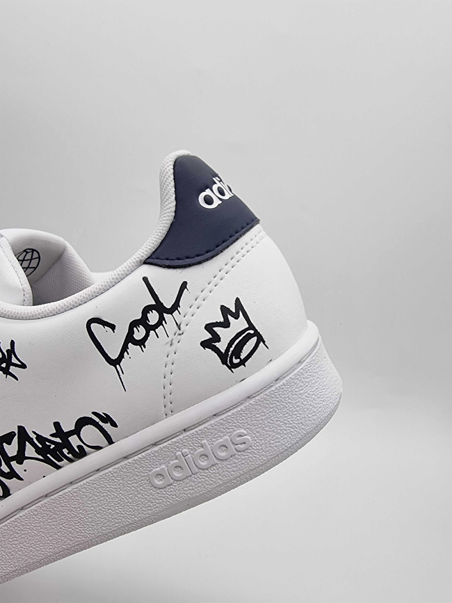 Baskets advantage custom graffitis blanc homme - Adidas