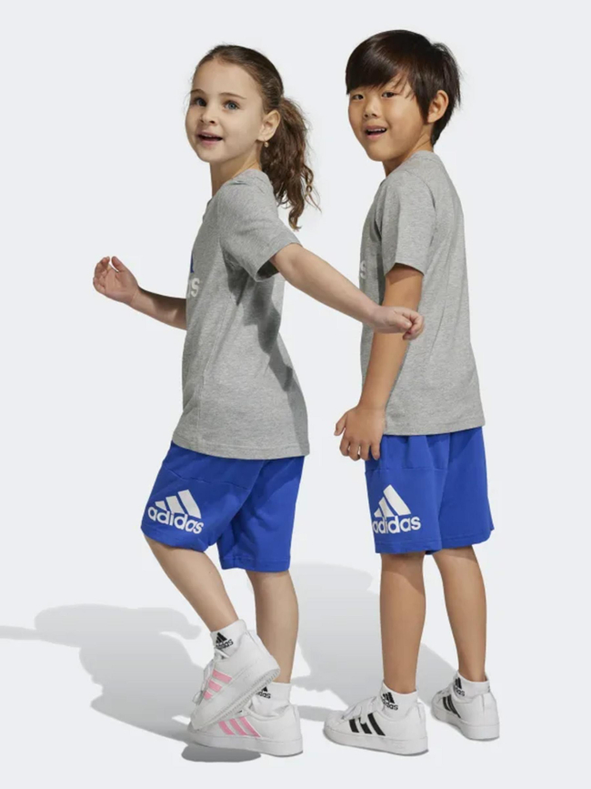 Ensemble short t-shirt big logo gris bleu enfant - Adidas