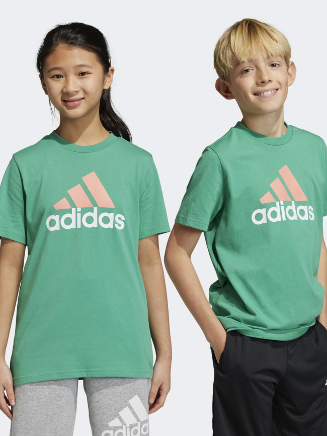 T-shirt big logo vert orange enfant - Adidas