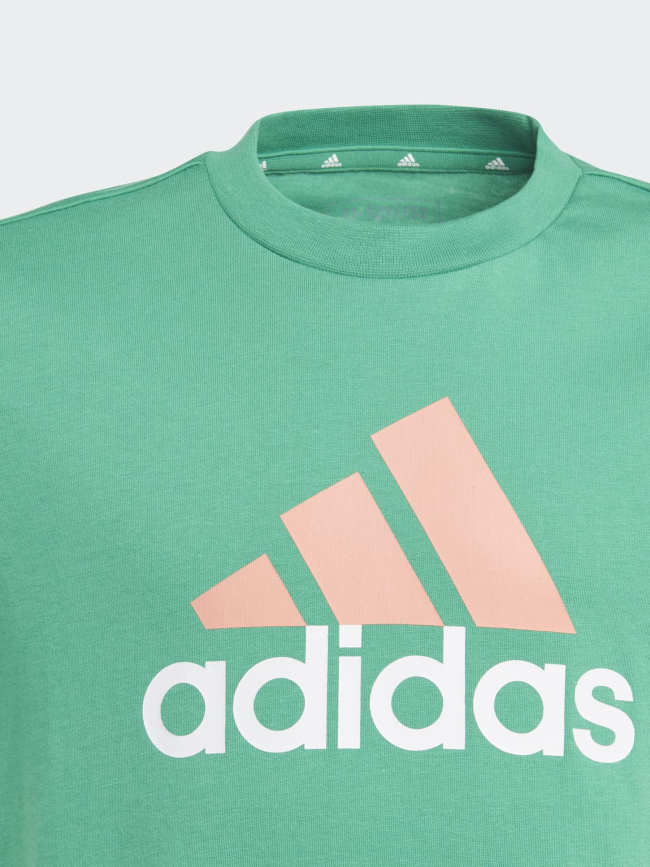 T-shirt big logo vert orange enfant - Adidas