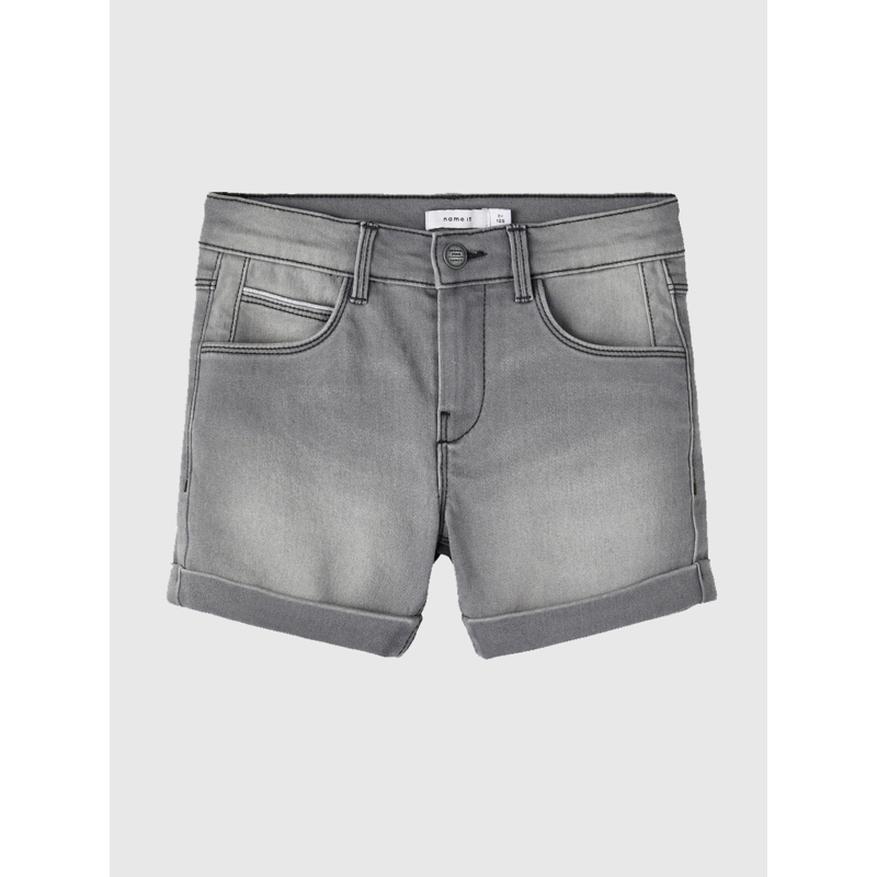 Short en jean slim salli gris fille - Name It