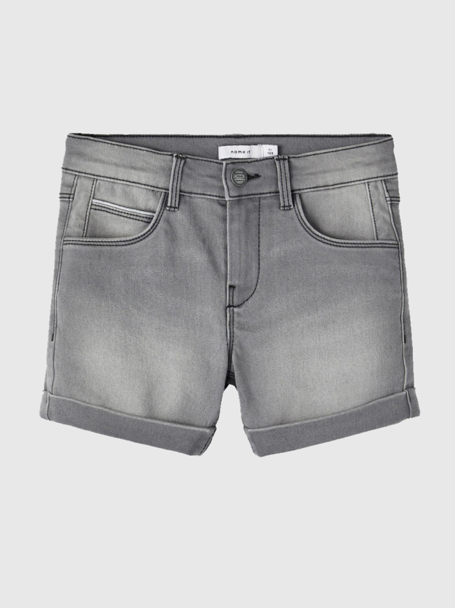 Short en jean slim salli gris fille - Name It