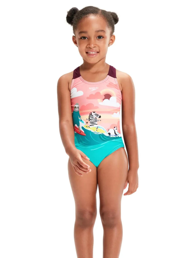 Maillot de bain 1 pièce animaux multicolore fille - Speedo