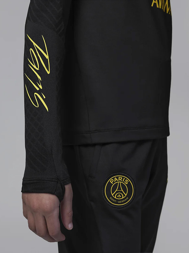 Sweat de football psg driltop jaune noir enfant - Nike