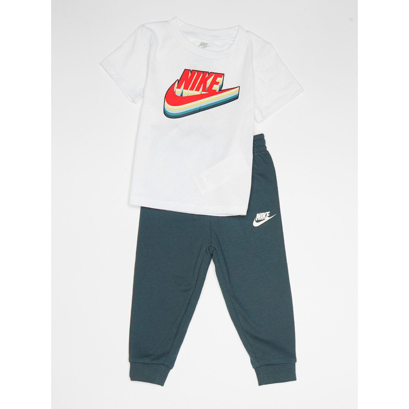 Ensemble jogging t-shirt sportswear blanc vert enfant - Nike