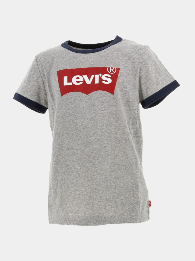 T-shirt batwing ringer logo gris chiné enfant - Levi's