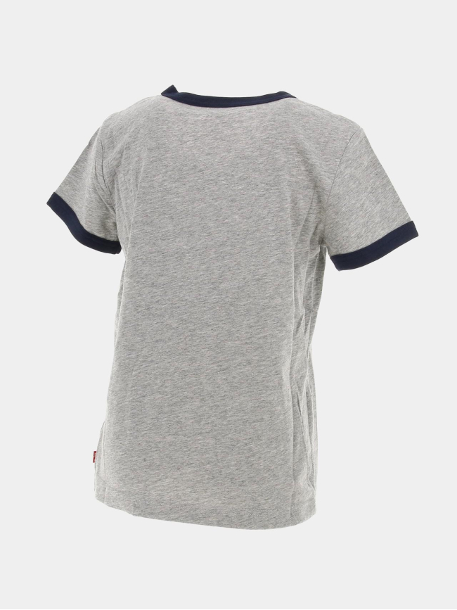 T-shirt batwing ringer logo gris chiné enfant - Levi's