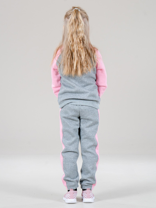 Ensemble de survêtement futura crew gris rose enfant - Nike