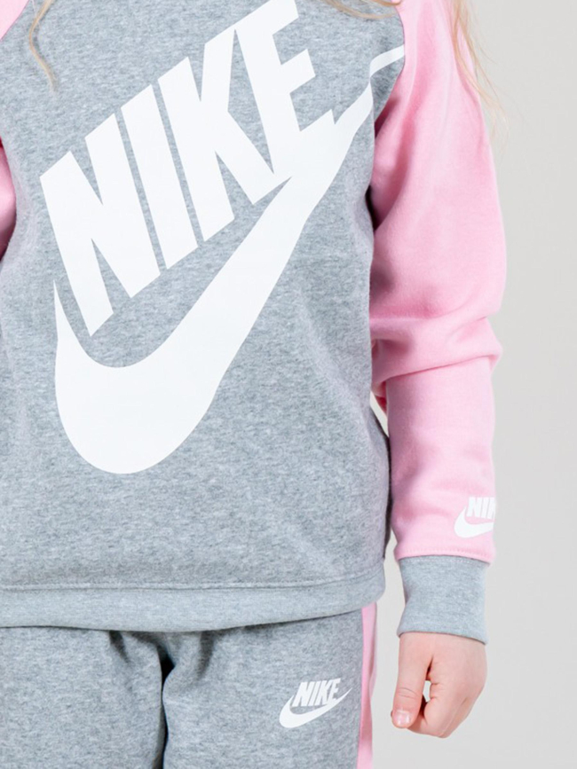 Ensemble de survêtement futura gris rose enfant - Nike