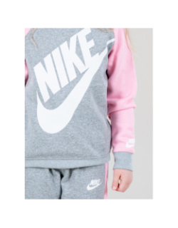 Ensemble de survêtement futura gris rose enfant - Nike