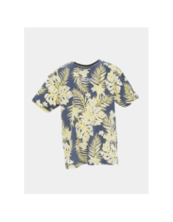 T-shirt à fleurs pepit bleu jaune garçon - Kaporal