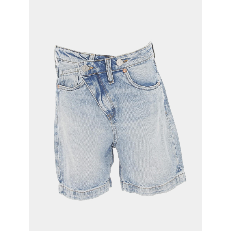 Short en jean casa bleu clair fille - Le Temps Des Cerises