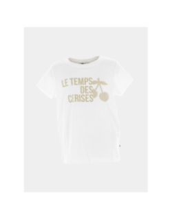 T-shirt nastiagi logo doré blanc fille - Le Temps Des Cerises