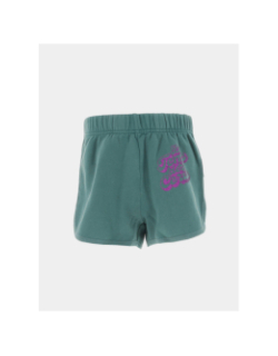 Short jogging logo paillette cristigi vert fille - Le Temps Des