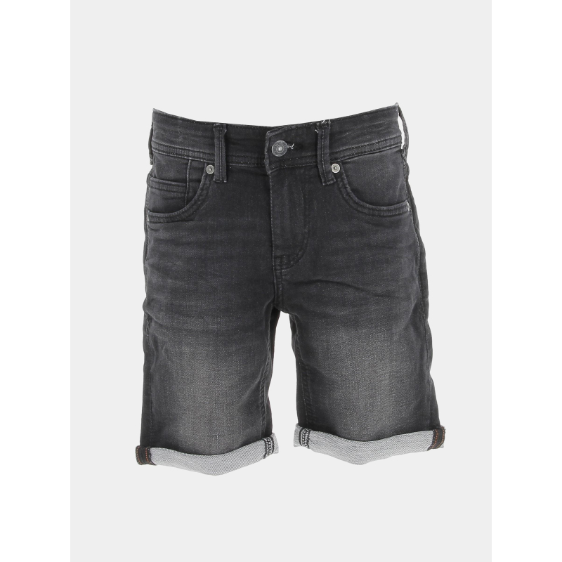 Short en jean scotty 3 noir garçon - Teddy Smith