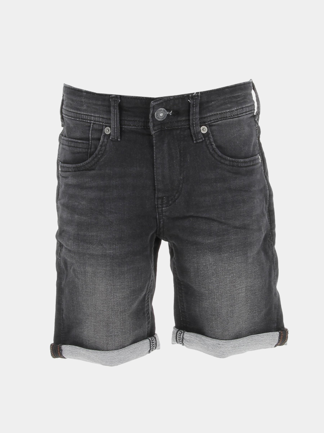 Short en jean scotty 3 noir garçon - Teddy Smith