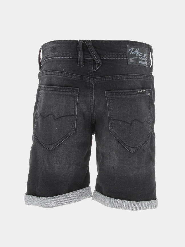 Short en jean scotty 3 noir garçon - Teddy Smith