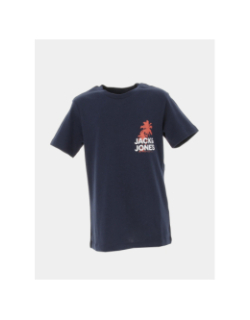 T-shirt wavy logo bleu marine garçon - Jack & Jones