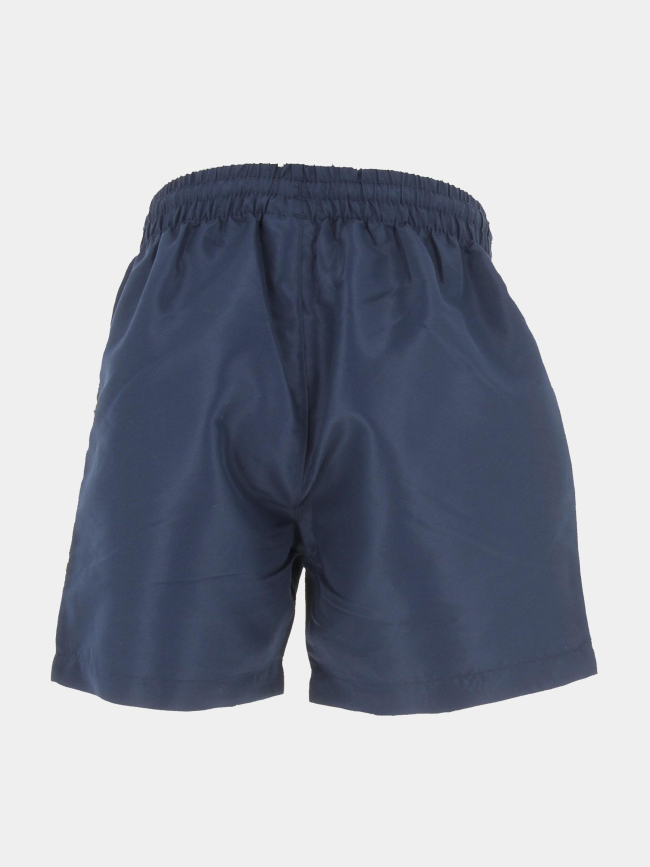 Short de sport bandes jaune logo bleu marine garçon - Umbro