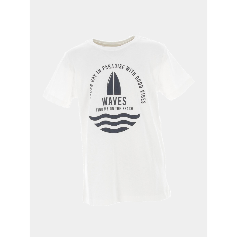 T-shirt waves darry blanc fille - Name It