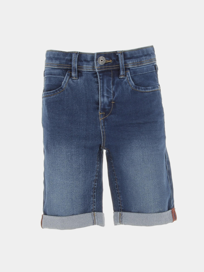 Short en jean slim silas bleu marine garçon - Name It