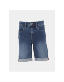 Short en jean slim silas bleu marine garçon - Name It