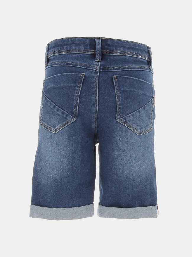 Short en jean slim silas bleu marine garçon - Name It