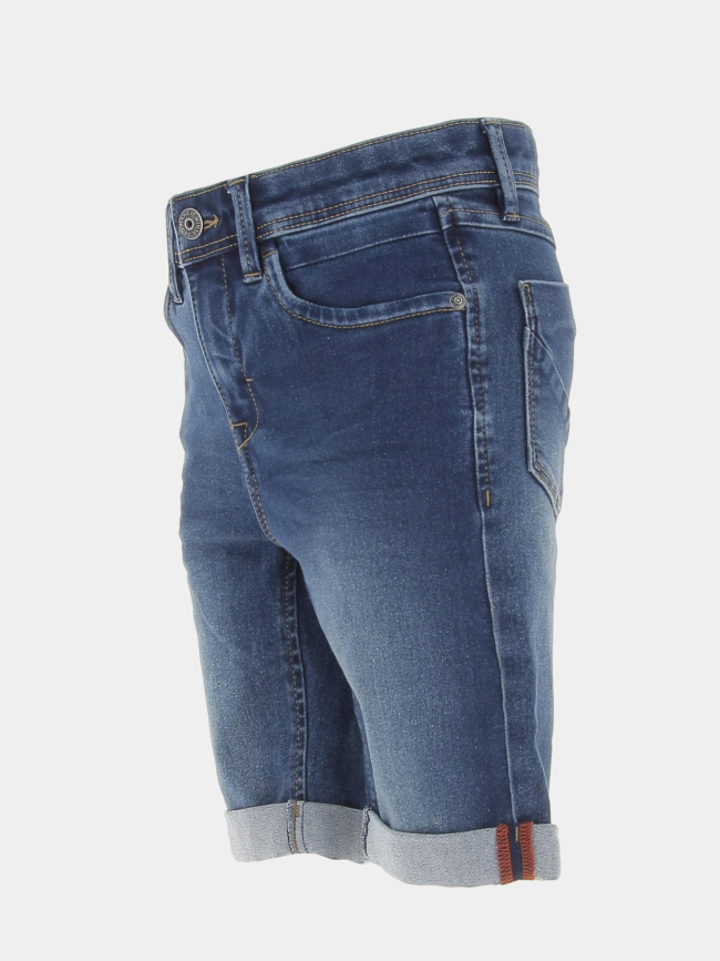 Short en jean slim silas bleu marine garçon - Name It