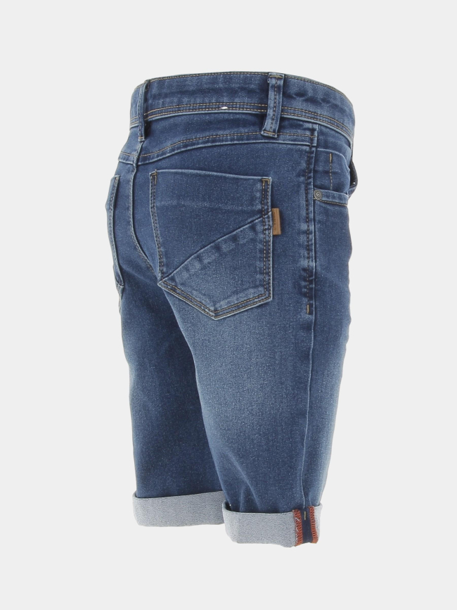 Short en jean slim silas bleu marine garçon - Name It