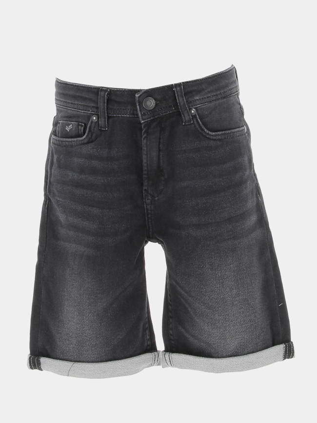 Short en jean decox denim noir garçon - Kaporal