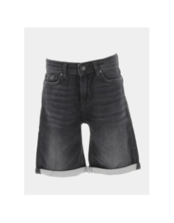 Short en jean decox denim noir garçon - Kaporal