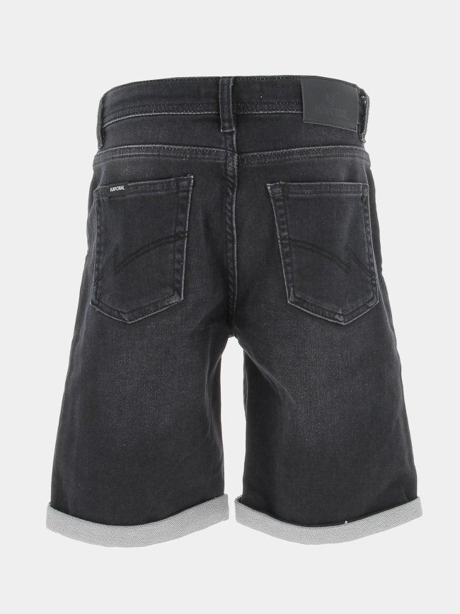 Short en jean decox denim noir garçon - Kaporal