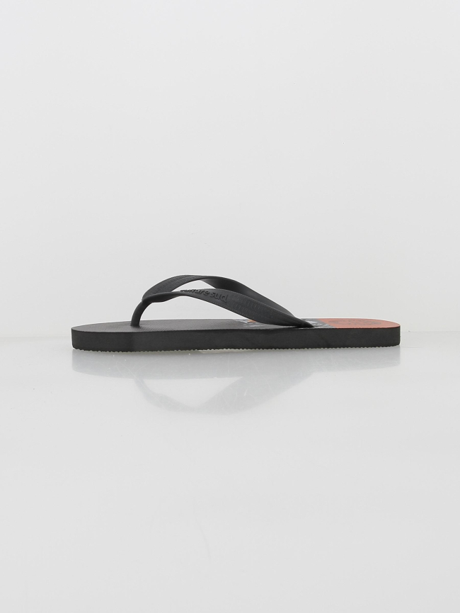 Tongs evy imprimés noir orange homme - Culture Sud