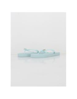 Tongs croquine coquillage aqua bleu fille - Culture Sud