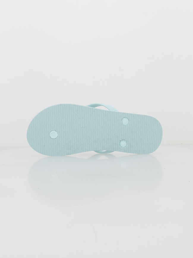 Tongs croquine coquillage aqua bleu fille - Culture Sud