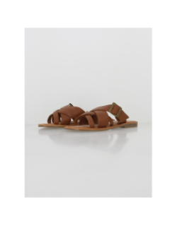 Sandales en cuir arlette marron femme - Only