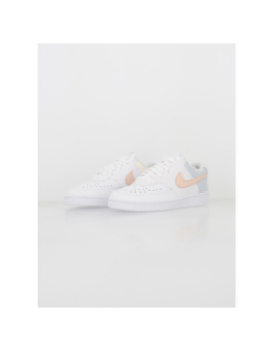 Baskets basses court vision pastel blanc rose femme - Nike