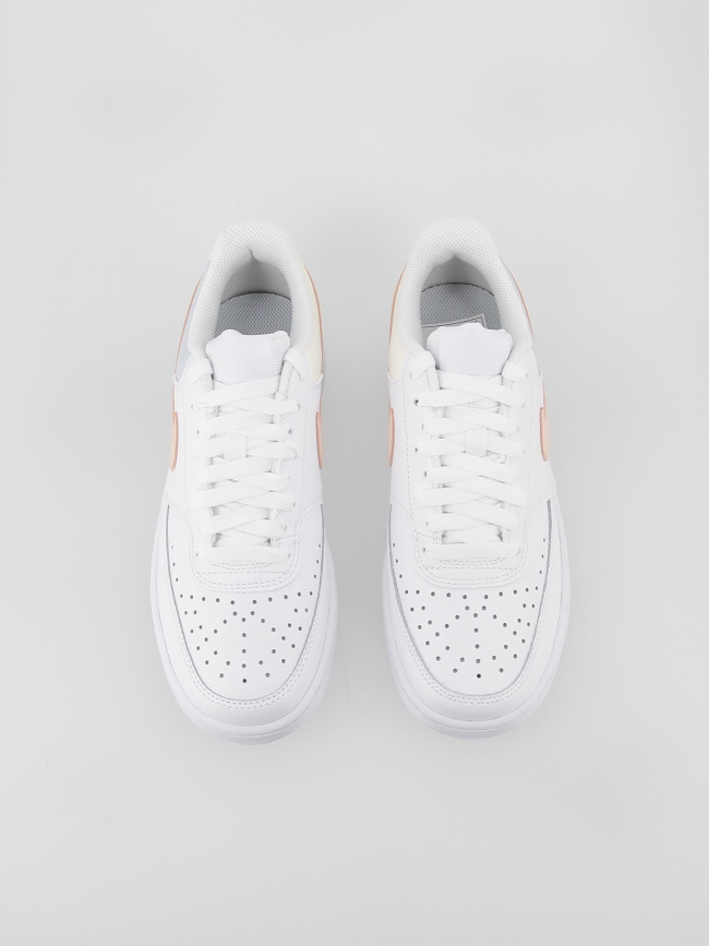Baskets basses court vision pastel blanc rose femme - Nike