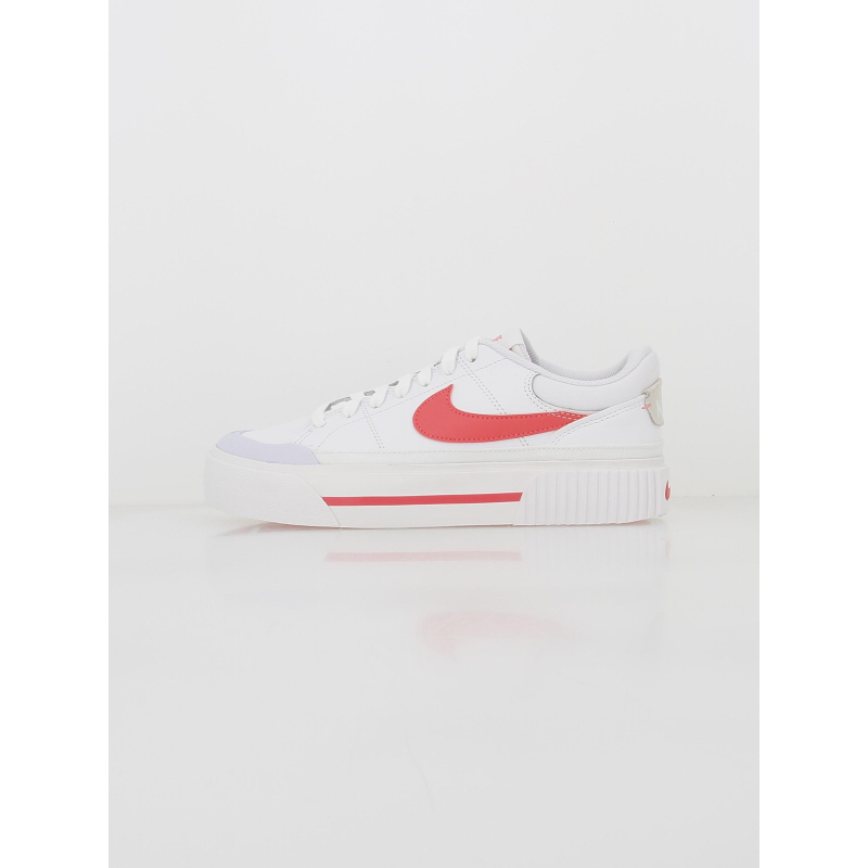 Baskets plateforme court legacy lift blanc rose femme - Nike