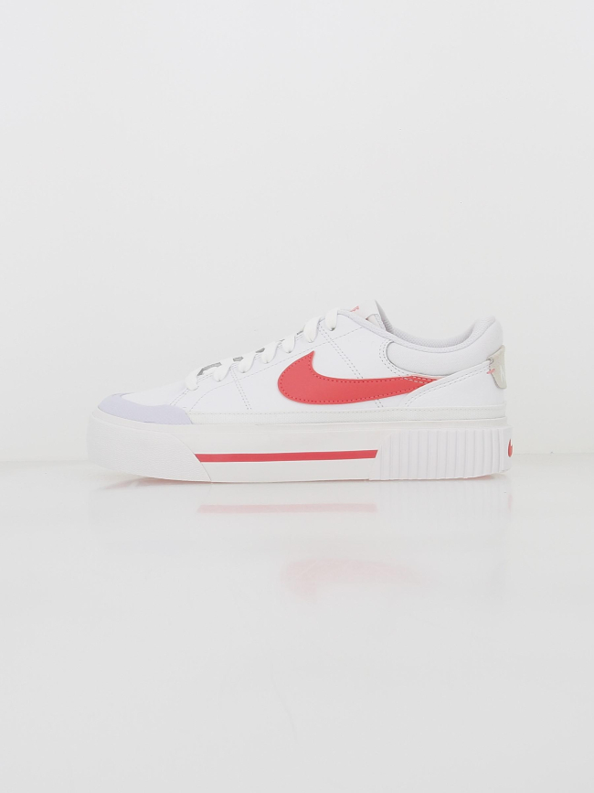 Baskets plateforme court legacy lift blanc rose femme - Nike